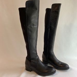 Bos & Co. Knee high leather and elastic boots Women's 37 (US 6.5-7)